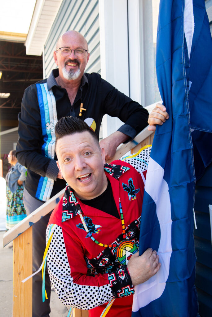 Dave crop he is guy in back image on Honouring a Legacy: Trade Winds to Success Unveils Eco-Smart Small Home with Cree Artist Lance Cardinal